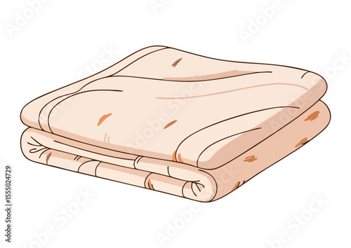 Folded soft blanket with decorative pattern for cozy home warmth and style