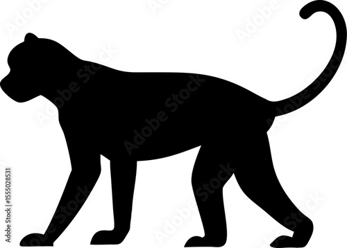 Black animal silhouettes, including cats, lions, and other wild felines, are isolated vector illustrations perfect for icons or pet-themed designs