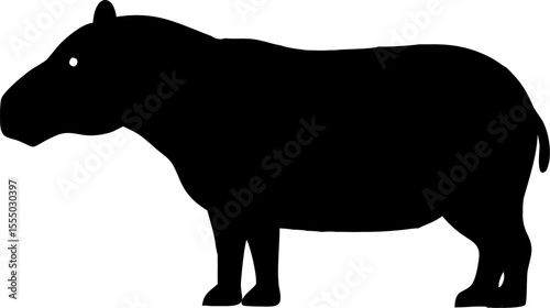 A striking vector silhouette of a horse, perfect for farm animal illustrations or wildlife icons