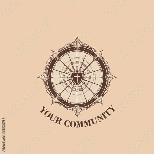 Church Community Logo Template Design. Editable and ready to use