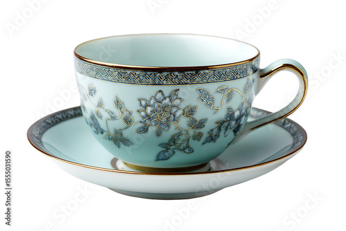 white tea cup isolated on white, tea cup on a transparent background
