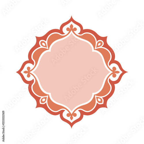 Vintage Frame With Eastern Floral Elements