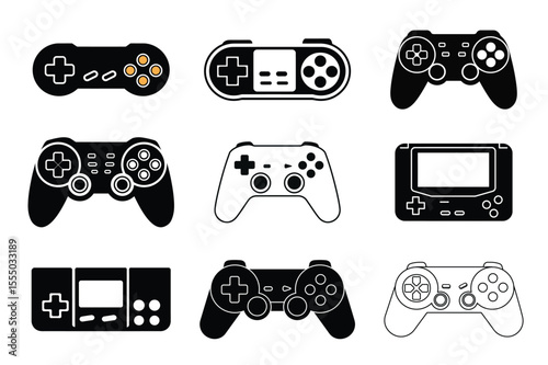 Retro Modern Game Controller Icons