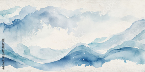 Blue ocean wave background. Blue and white water ocean background.

