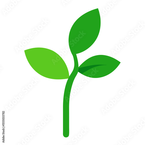 Green Plant Sprout Vector Image Fresh Botanical Illustration for Eco-Friendly Designs