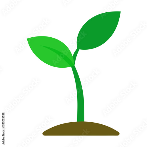 Green Plant Sprout Vector Image Fresh Botanical Illustration for Eco-Friendly Designs