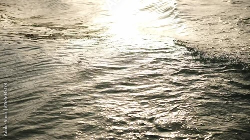 Lake ripples in golden light