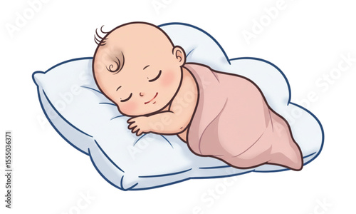 baby sleeping on a pillow
