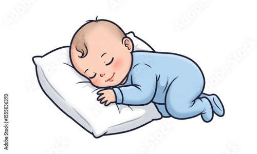 baby sleeping on a pillow