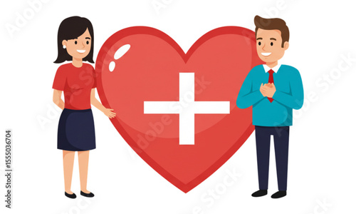couple with heart