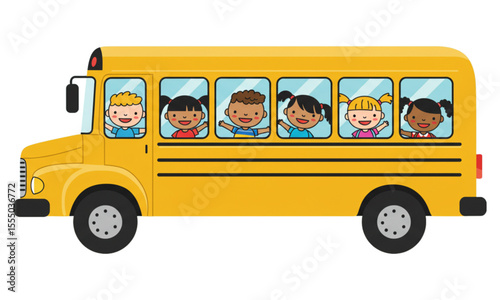 school bus isolated on white