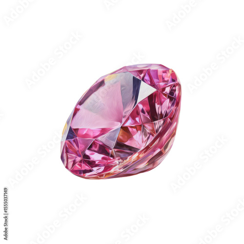 Exquisite pink gemstone with transparent background isolated jewelry elegance close-up view luxury concept