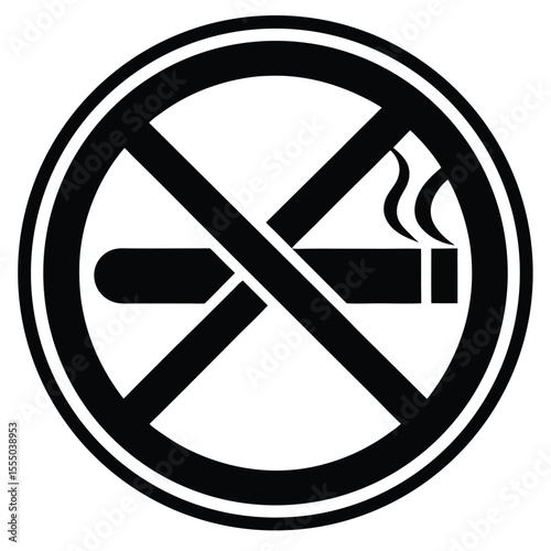 no smoking vector silhouettes design with illustration