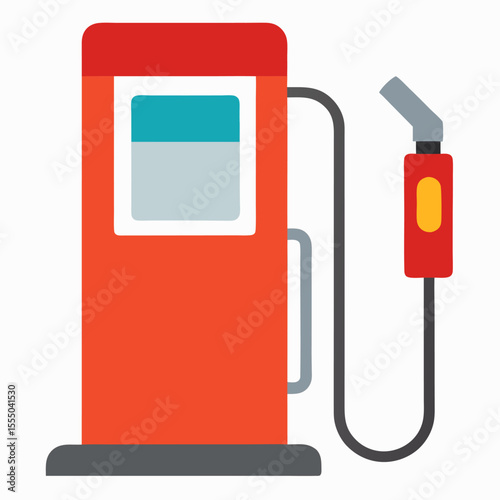 new style gas filling, fuel pump, petrol pump vector icon on white background