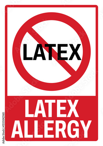 prohibition safety signs v2 uppercase text_latex allergy landscape size 1/2 a4,a3,a2,a1	
