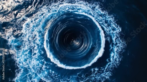 Mesmerizing Vortex: A Deep Dive into Spiraling Ocean Waters and Complex Patterns