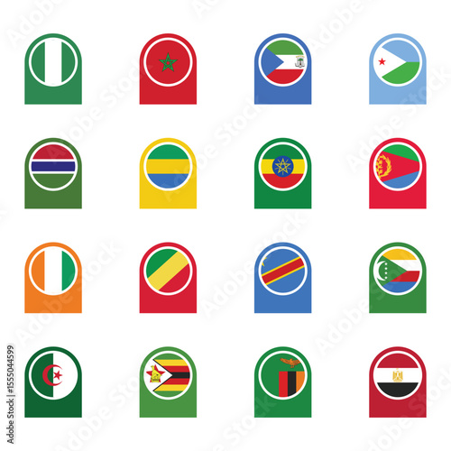 Free Download Set of Various Shaped Flags Isolated on White Background - GFXLoad