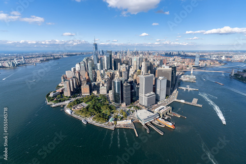 Aerial view of Lower Manhattan, New York City, USA