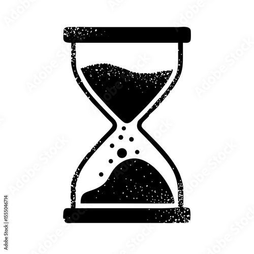 Hourglass with sand isolated on white background