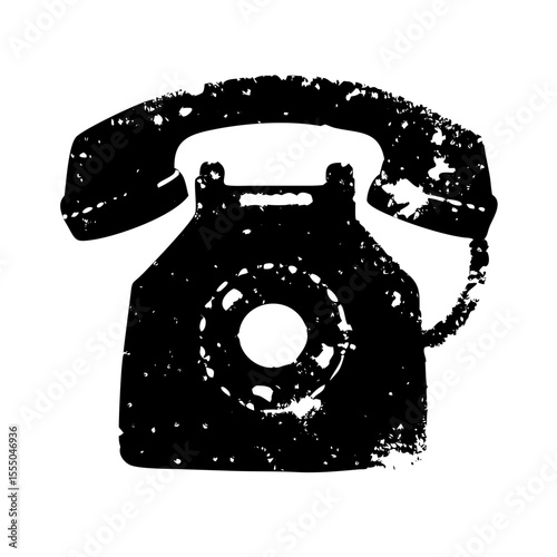 Vintage telephone isolated on white background