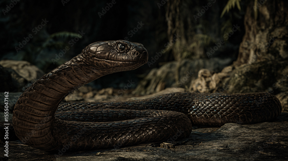 Fototapeta premium close up of a snake, snake on a background 