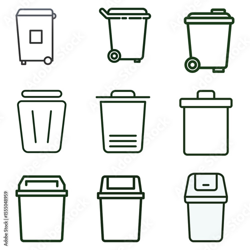 vector trash can icon