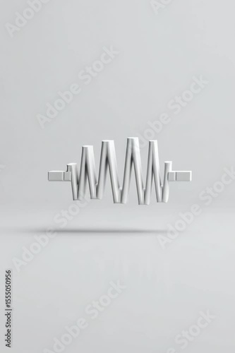 A sleek, modern representation of an audio waveform, symbolizing sound and innovation in technology.