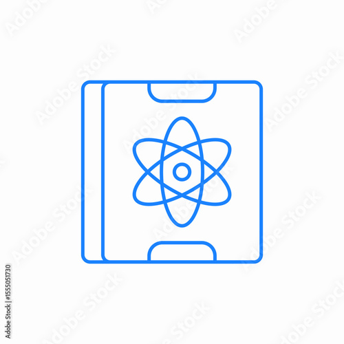 quantum computing atom icon sign vector