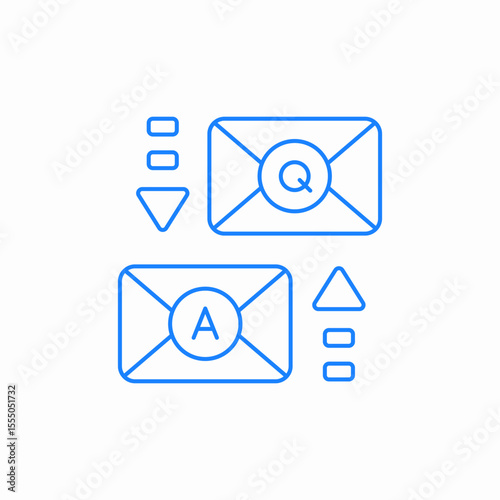 question answer icon sign vector