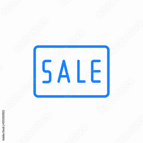 rectangular sale banner icon sign vector
