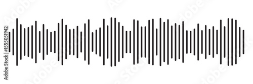 Black sound wave icon. Podcast soundwave line of voice. Record music player Icon. Mobile talk track. Sound waves for voice message. Audio wave icon.Waves of the equalizer. Voice message and sound 