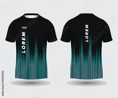 Modern Sports Jersey Design with Teal Graphic