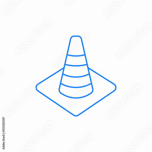 road cone icon sign vector