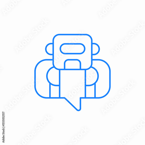 robot chatbot communication icon sign vector