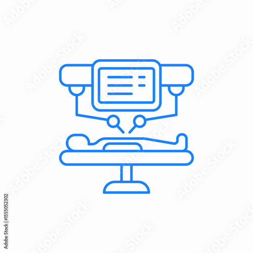 robotic surgery operating icon sign vector