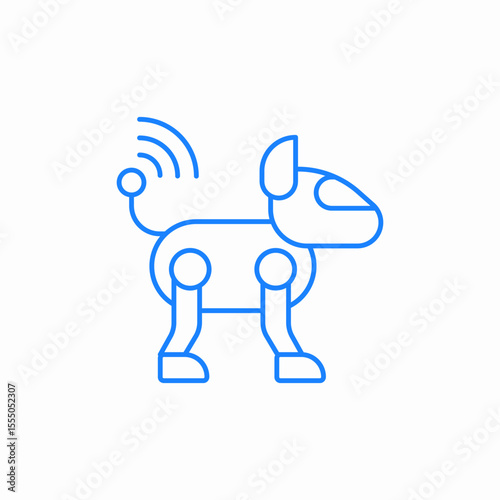 robotic dog signal icon sign vector