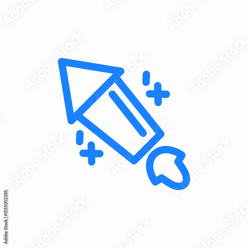 rocket space launch icon sign vector