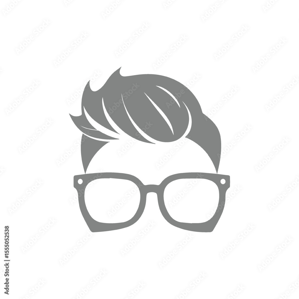 Geek with Glasses Illustration Geek with Glasses Illustration