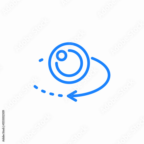 rotating eye graphic icon sign vector