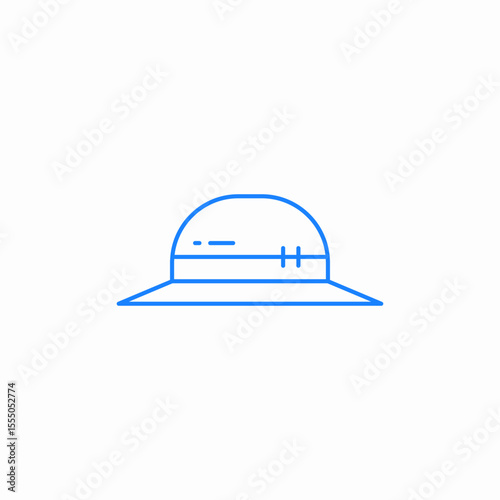 safari hat summer icon sign vector