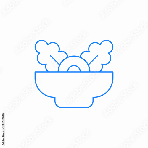 salad bowl icon sign vector