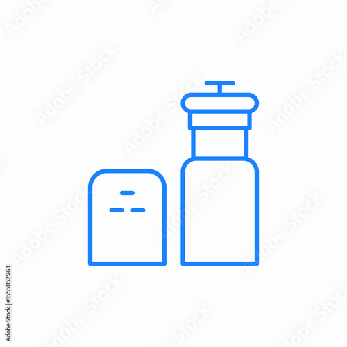 salt pepper shakers icon sign vector