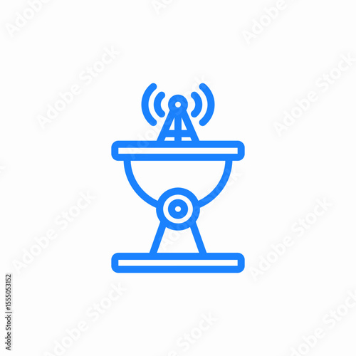 satellite dish signal icon sign vector