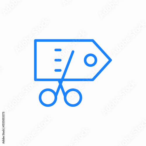scissors price cut icon sign vector