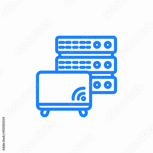 server network storage icon sign vector