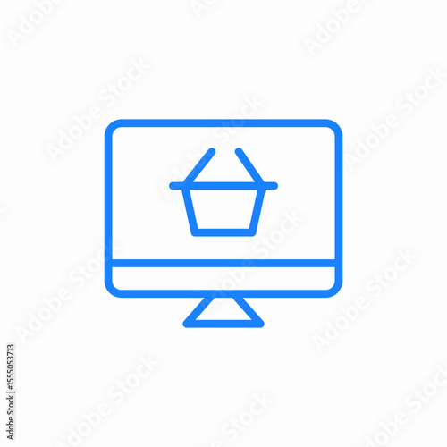 shopping website display icon sign vector