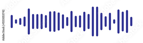 Record player lines social audio of voice volume equalizer with stereo noise sound wave message. Blue sound wave audio icon vector. Blue Audio sound symbol. Audio waves icon. Voice message symbol.