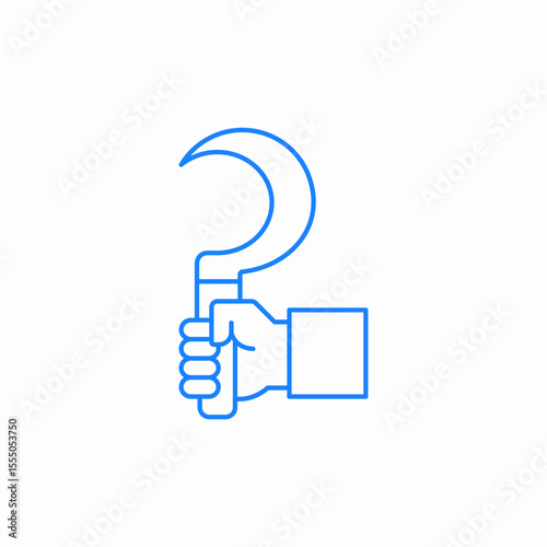 sickle reaper icon sign vector