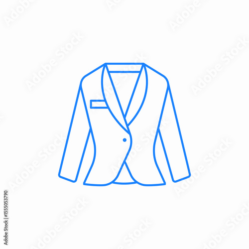 simple blazer drawing icon sign vector