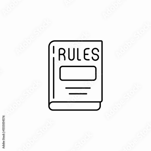 book of rules icon sign vector